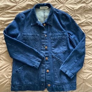 CARLEEN Triangle Pocket Denim Jacket - S